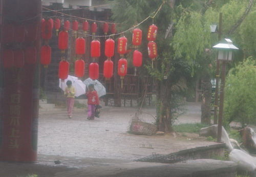 Китай. Дождь