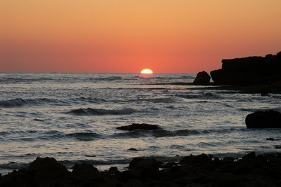 остров Киш, закат на пляже